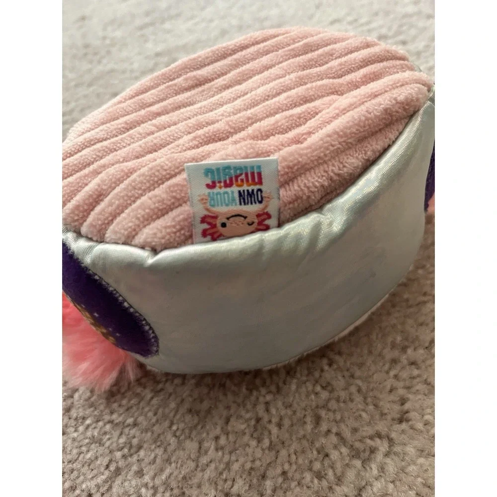 Just Us Plush Axolotl Makeup Bag Pouch Glitter Zipper Pink Purple White 71071825
